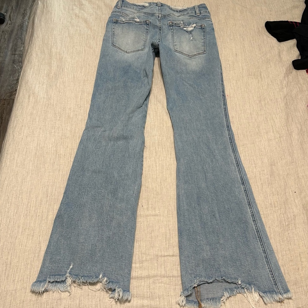 Flying Monkey Light Blue Flare Jeans - Picture 3 of 7